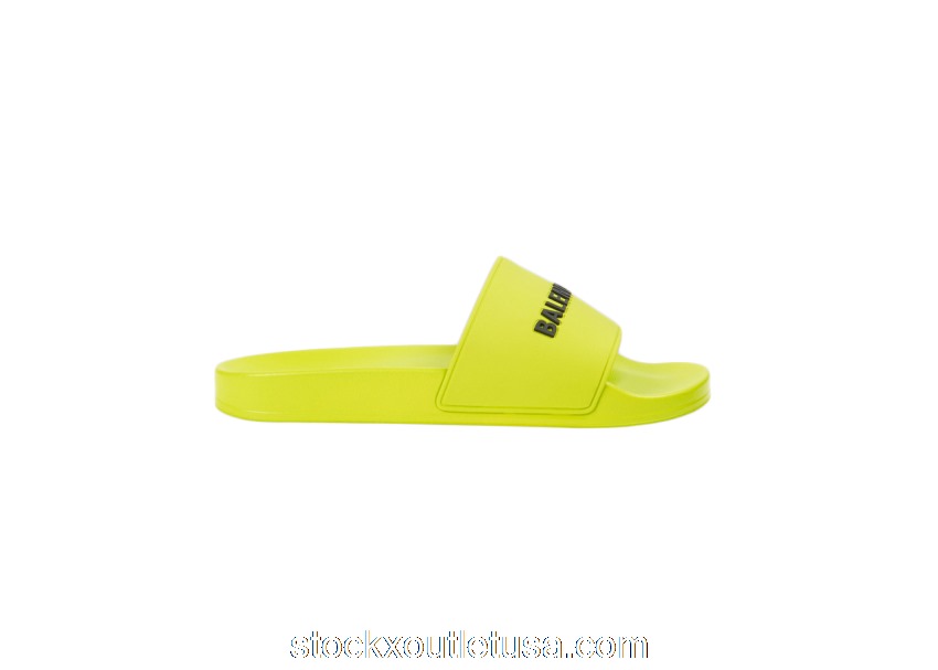 Outlet Balenciaga Pool Slide Lime 565826 W1S803501