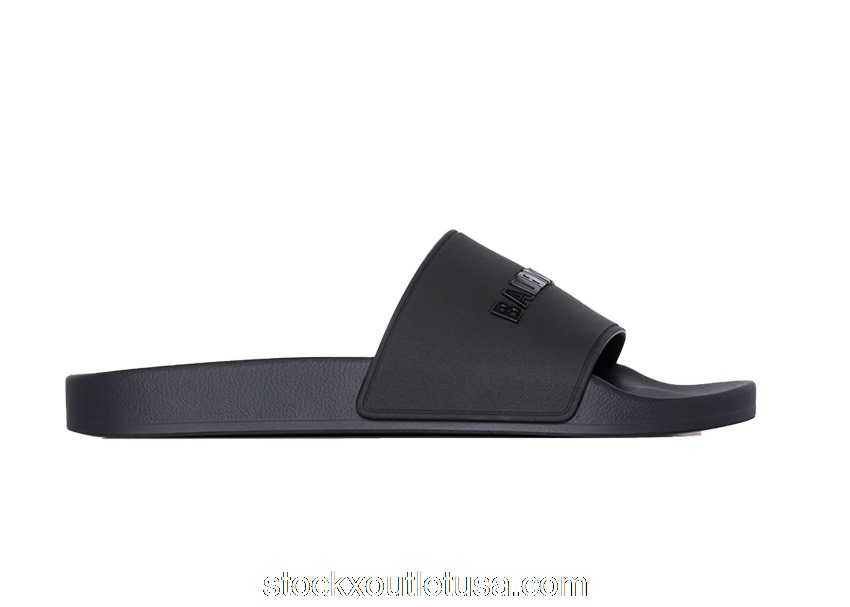 Outlet Balenciaga Pool Slides Double Black (W) 565547W1S841000