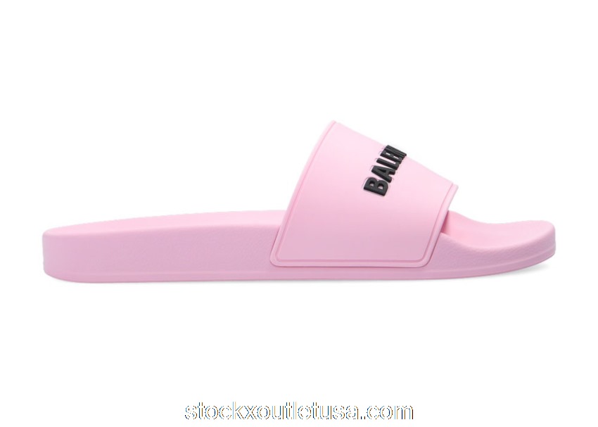 Outlet Balenciaga Pool Slides Pink Black (W) 565547W1S805878