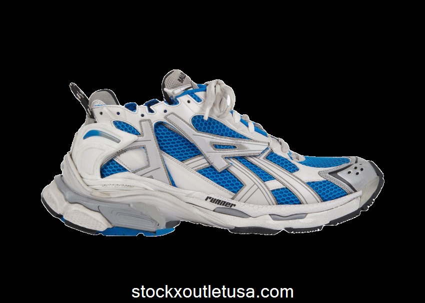 Outlet Balenciaga Runner Blue White (W) 677402W3RB34912
