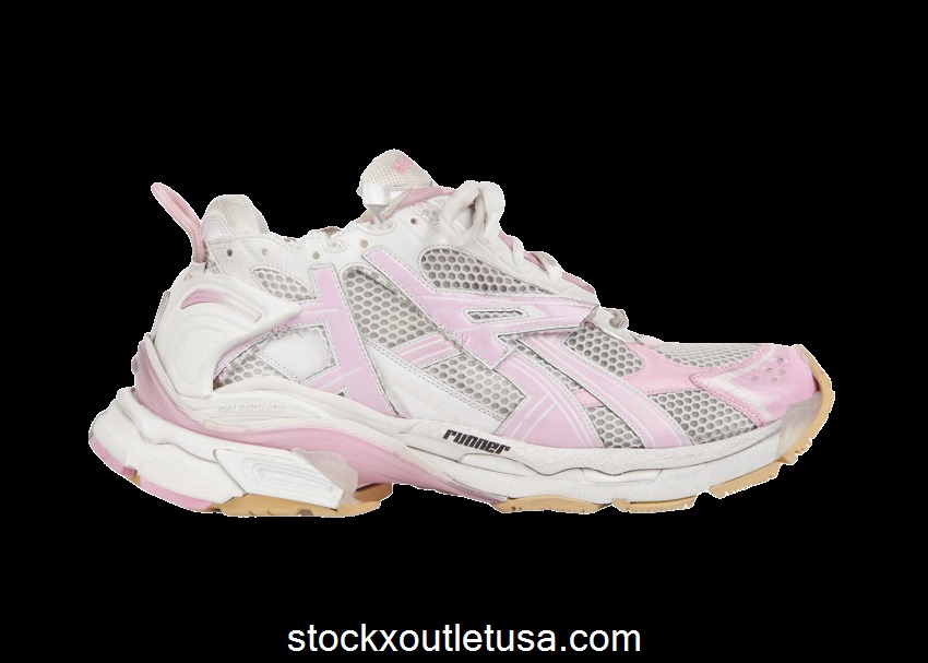 Outlet Balenciaga Runner Pink White (W) 677402W3RB39059