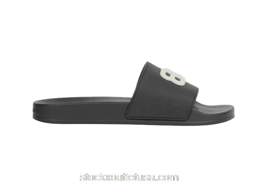 Outlet Balenciaga Slides Black Glow 656434W1S861073