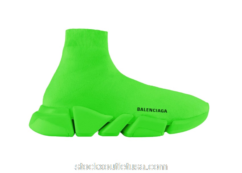 Outlet Balenciaga Speed 2.0 Fluo Green 617239W2DBH3000