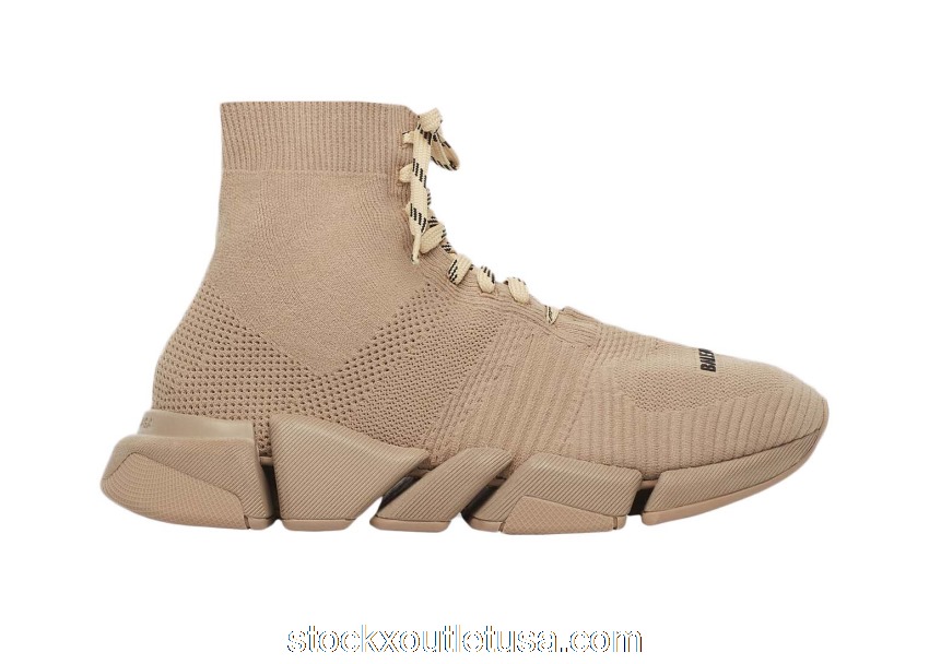 Outlet Balenciaga Speed 2.0 Lace Up Beige (W) 617214W2DB19710
