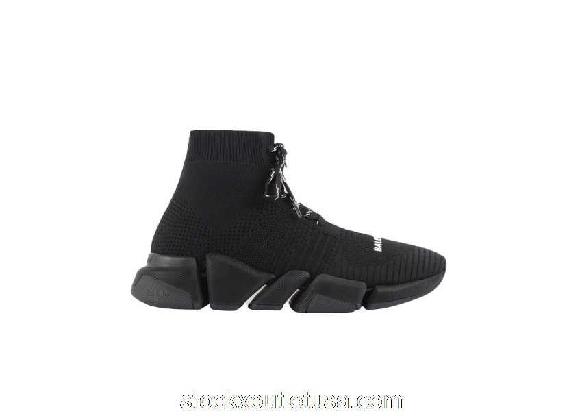 Outlet Balenciaga Speed 2.0 Lace Up Black (W) 617214W17011013 / 617214W2DB11013