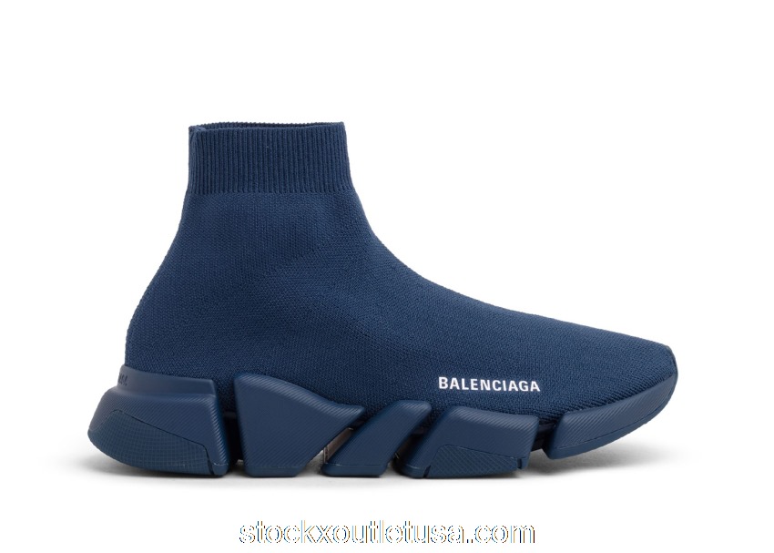 Outlet Balenciaga Speed 2.0 Navy 617239W2DB14035