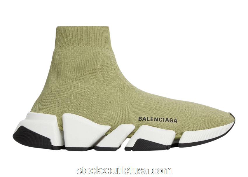 Outlet Balenciaga Speed 2.0 Recycled Knit Green 617239W2DB23491
