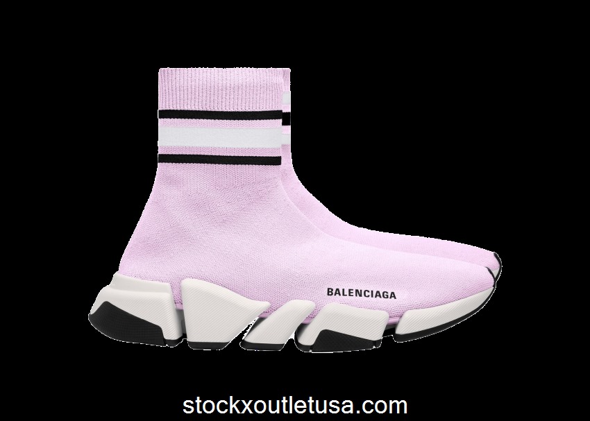 Outlet Balenciaga Speed 2.0 Stripped Pink (W) 674608W2F605691