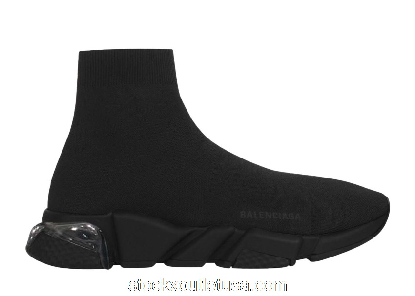Outlet Balenciaga Speed Clear Sole Black (W) 607543W2DBL1000
