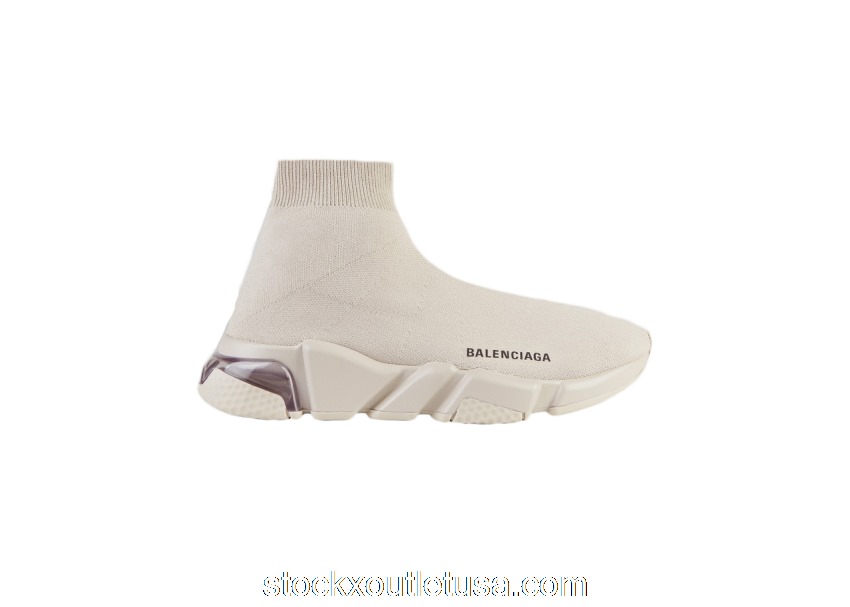 Outlet Balenciaga Speed Clear Sole Sand (W) 607543W2DBL9910