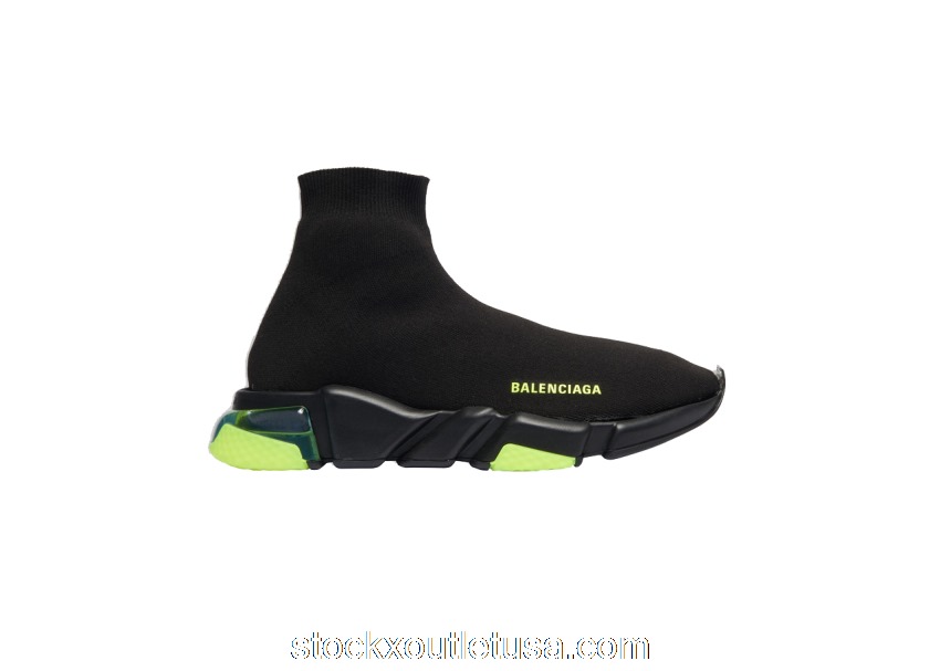 Outlet Balenciaga Speed Clear Sole Yellow Fluo (W) 607543W05GJ1048