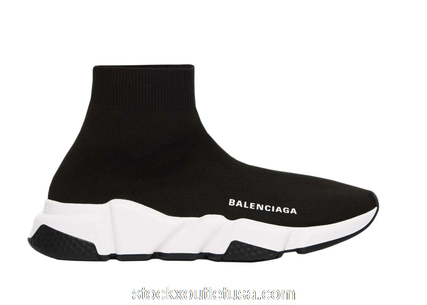 Outlet Balenciaga Speed Recycled Black White (W) 587280W2DBQ1015
