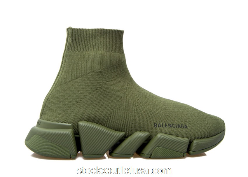 Outlet Balenciaga Speed Trainer 2.0 Green 617239W2DB13300
