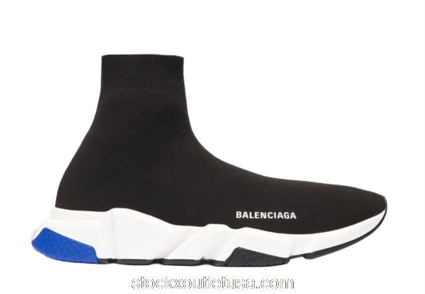 Outlet Balenciaga Speed Trainer Black Blue 587286W17031071