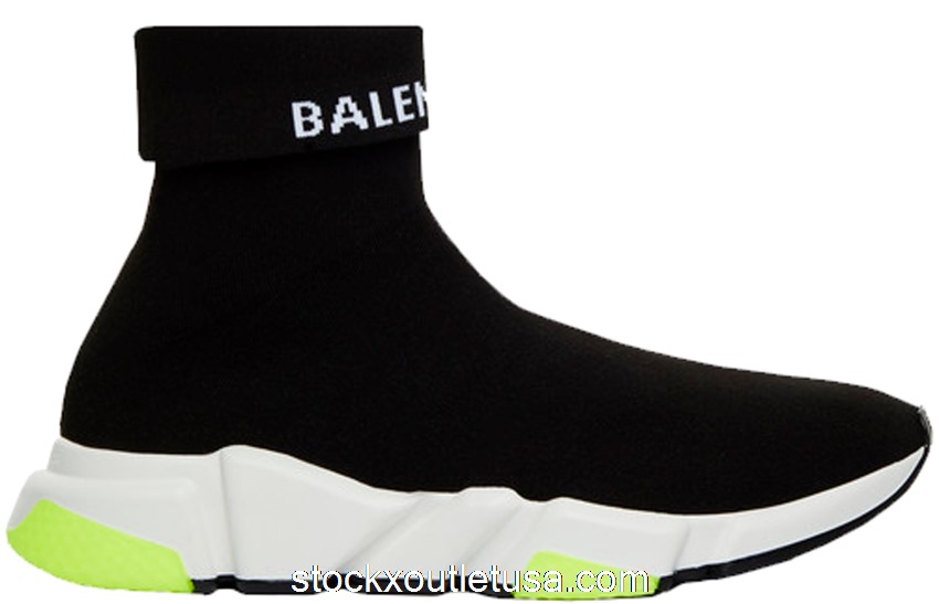 Outlet Balenciaga Speed Trainer Black White Volt