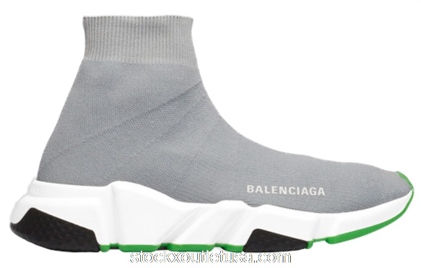Outlet Balenciaga Speed Trainer Gray Green (W) 525715W05G01342