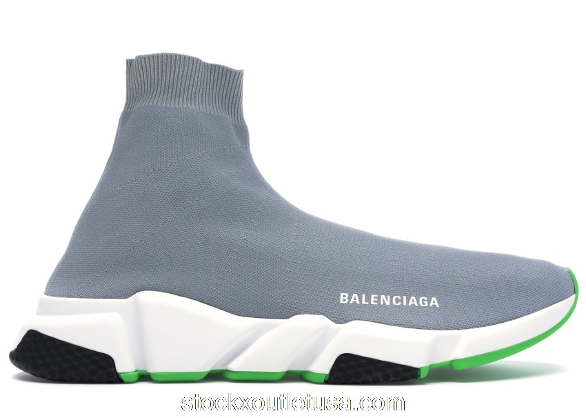 Outlet Balenciaga Speed Trainer Gray Green 530351W05G01342