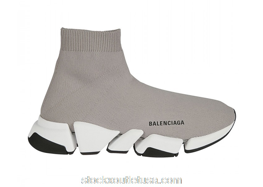 Outlet Balenciaga Speed Trainer Grey White Black 617239W2DB21591