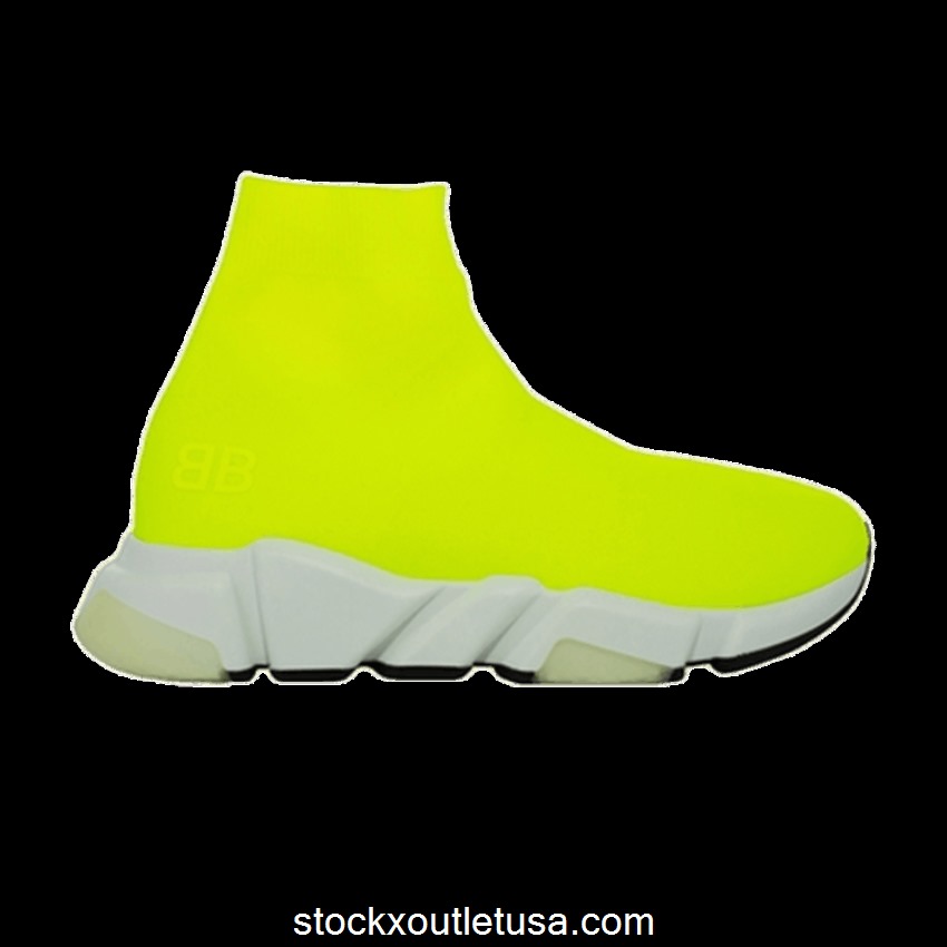 Outlet Balenciaga Speed Trainer Mid Neon Fluo Yellow 506344W05G07320