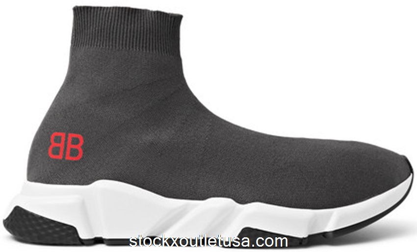 Outlet Balenciaga Speed Trainer Mr. Porter Dark Grey