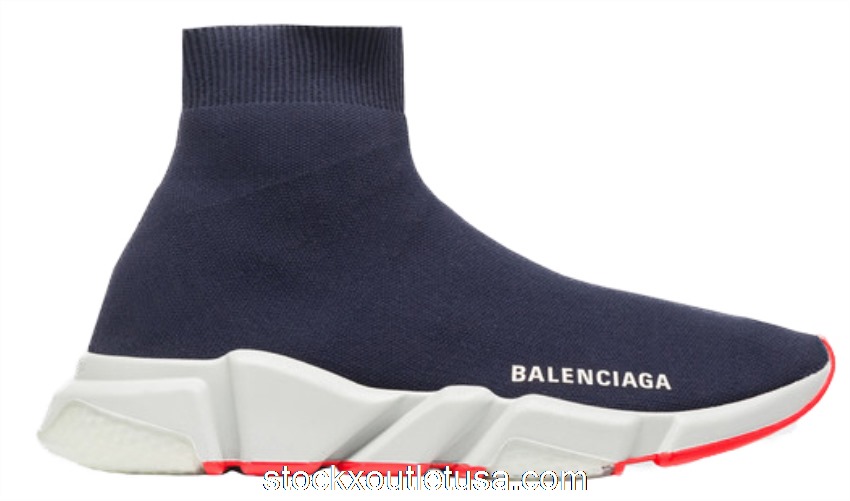 Outlet Balenciaga Speed Trainer Navy Red 530455W05G04102