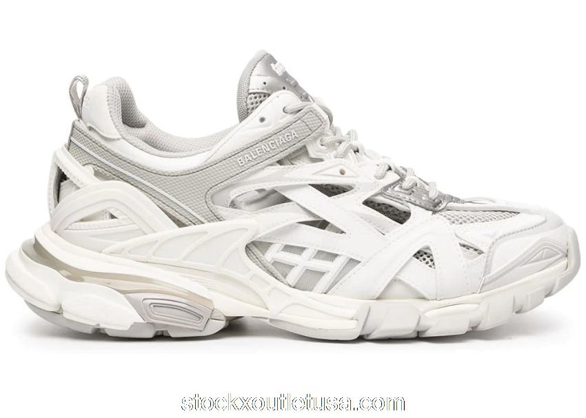 Outlet Balenciaga Track 2.0 White Grey 568614W3AE11291