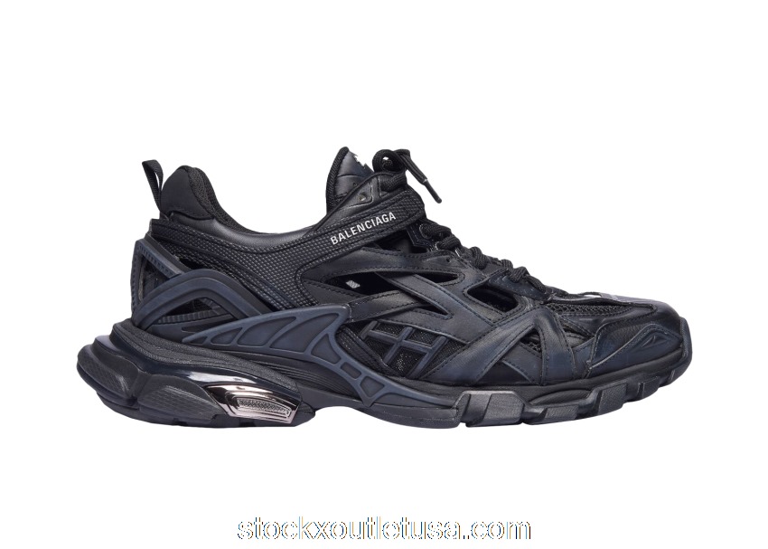Outlet Balenciaga Track.2 Clear Sole Black 668823W3CT11000