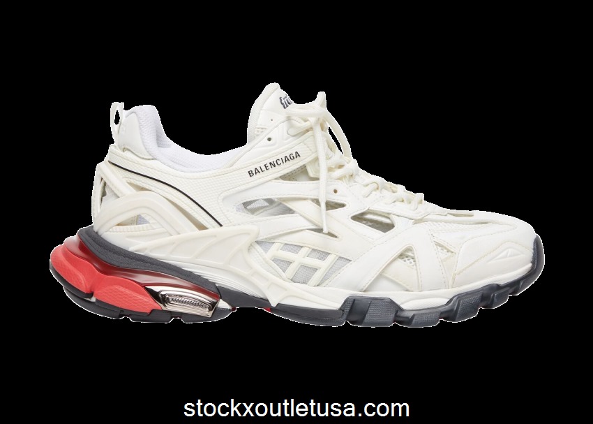 Outlet Balenciaga Track.2 White Red 568614W2GN39610