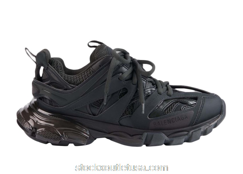 Outlet Balenciaga Track Clear Sole Black (W) 647741W3BM21000