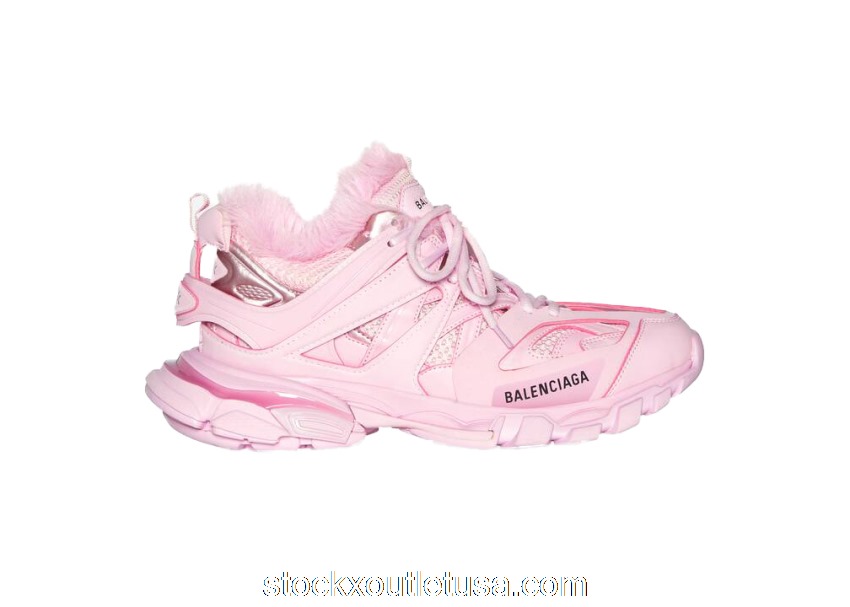 Outlet Balenciaga Track Fake Fur Pink (W) 668555W3CQ15000