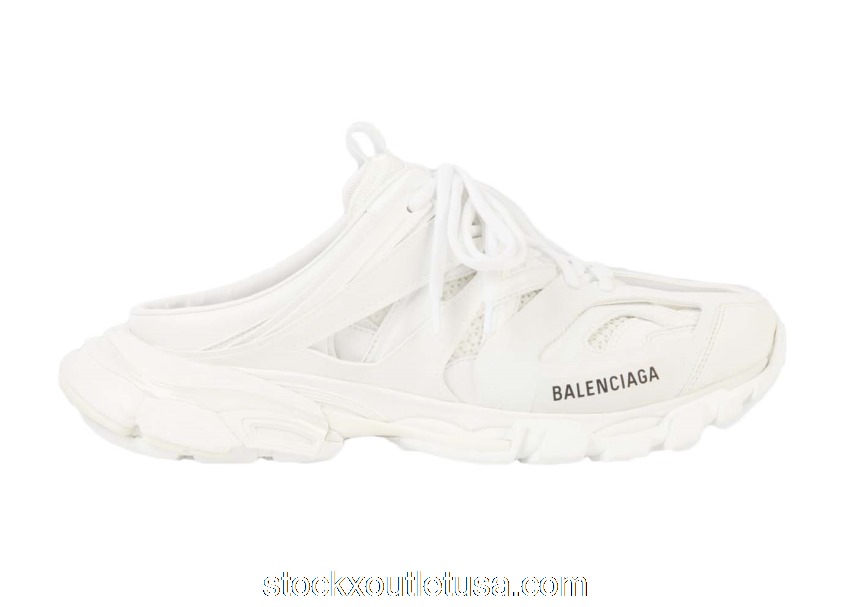 Outlet Balenciaga Track Mule White (W) 653813W3CP39000