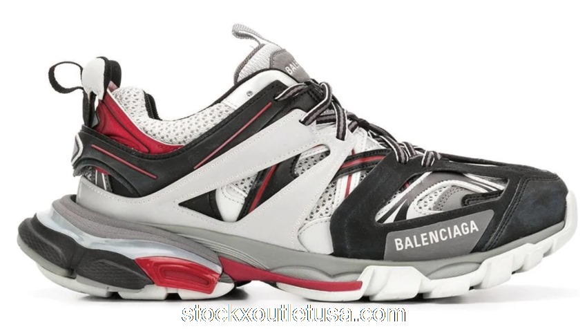 Outlet Balenciaga Track Red Grey White (W)