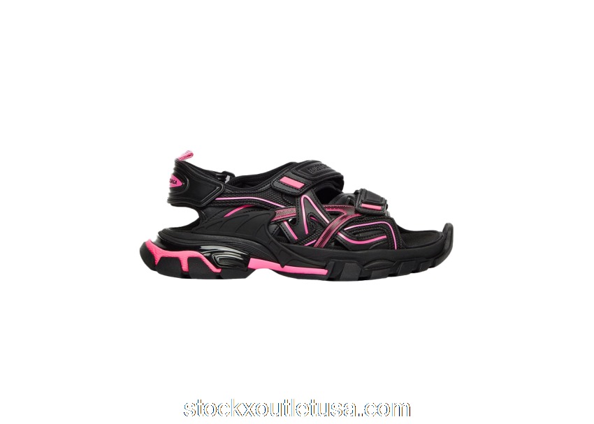 Outlet Balenciaga Track Sandal Black Pink (W) 617543W3AJ11050