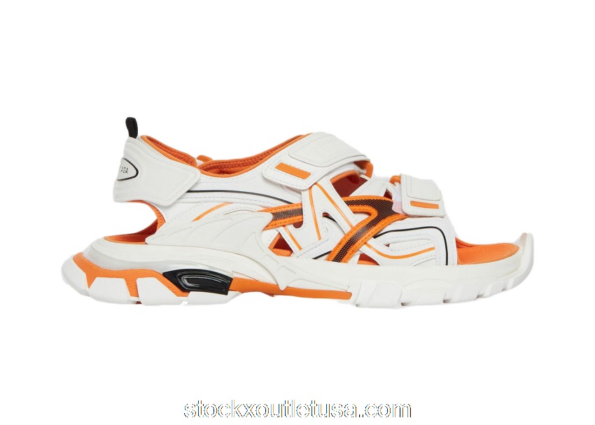 Outlet Balenciaga Track Sandal White Orange 617542W2FH19059