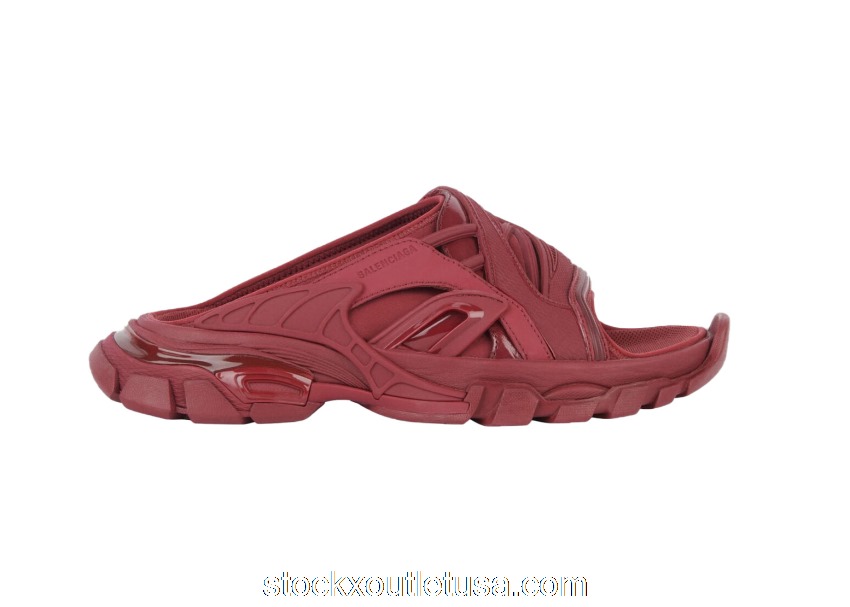 Outlet Balenciaga Track Slide Sandal Burgundy 618083W2NA16016