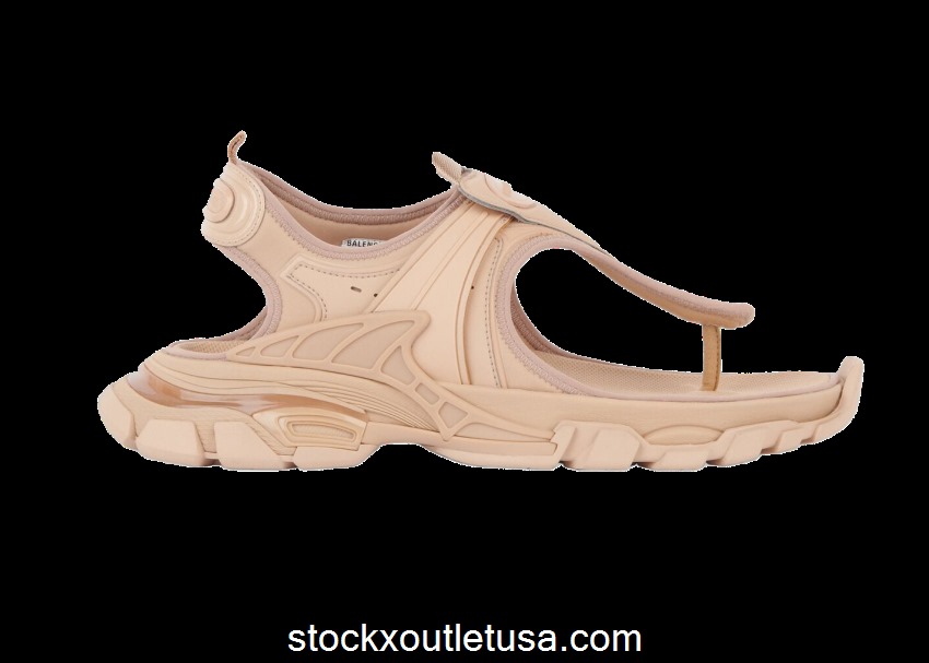 Outlet Balenciaga Track Thong Sandal Beige (W) 618089W2PA19700