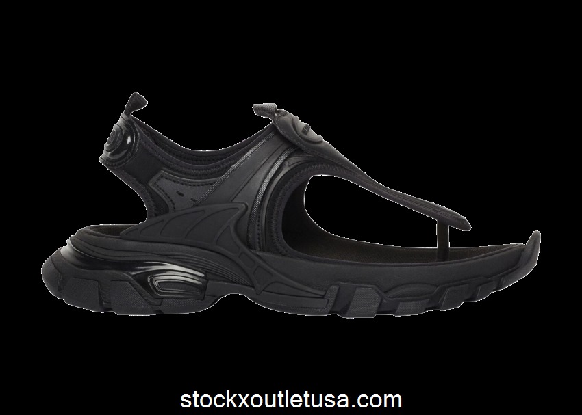 Outlet Balenciaga Track Thong Sandal Black (W) 618089W2PA11000