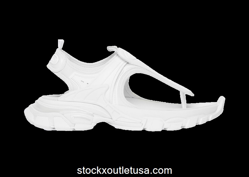 Outlet Balenciaga Track Thong Sandal White (W) 618089W2PA19000