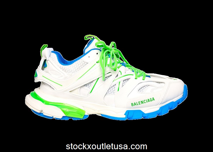 Outlet Balenciaga Track White Blue Green 542023W3AC49034