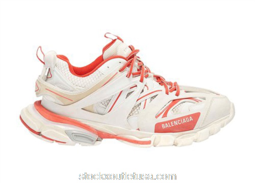 Outlet Balenciaga Track White Red 542023W1GC49066