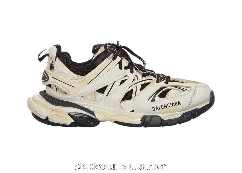 Outlet Balenciaga Track Worn Out White Black (W) 542436W1GC49010