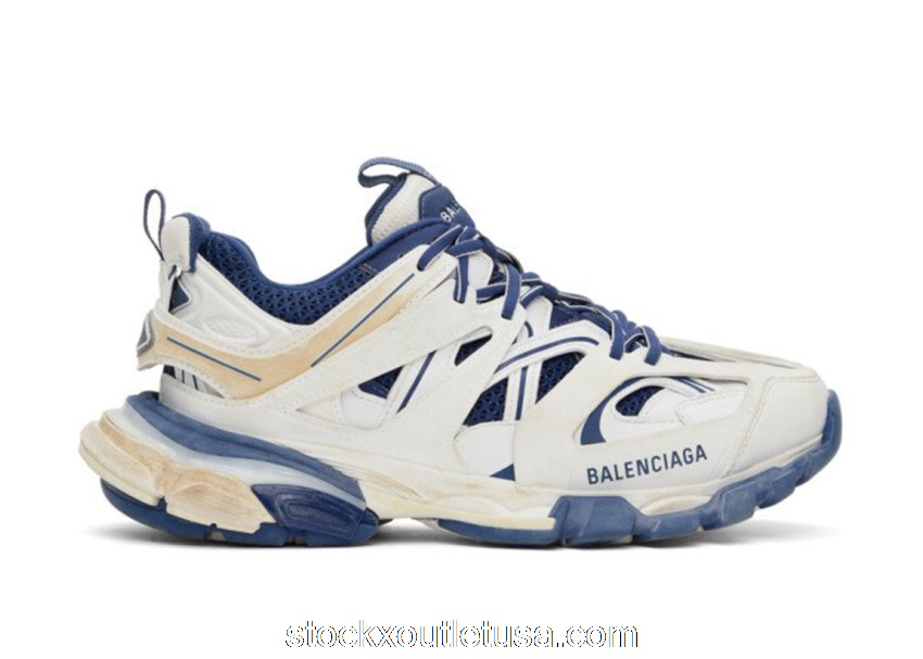 Outlet Balenciaga Track Worn Out White Blue (W) 542436W1GC49050