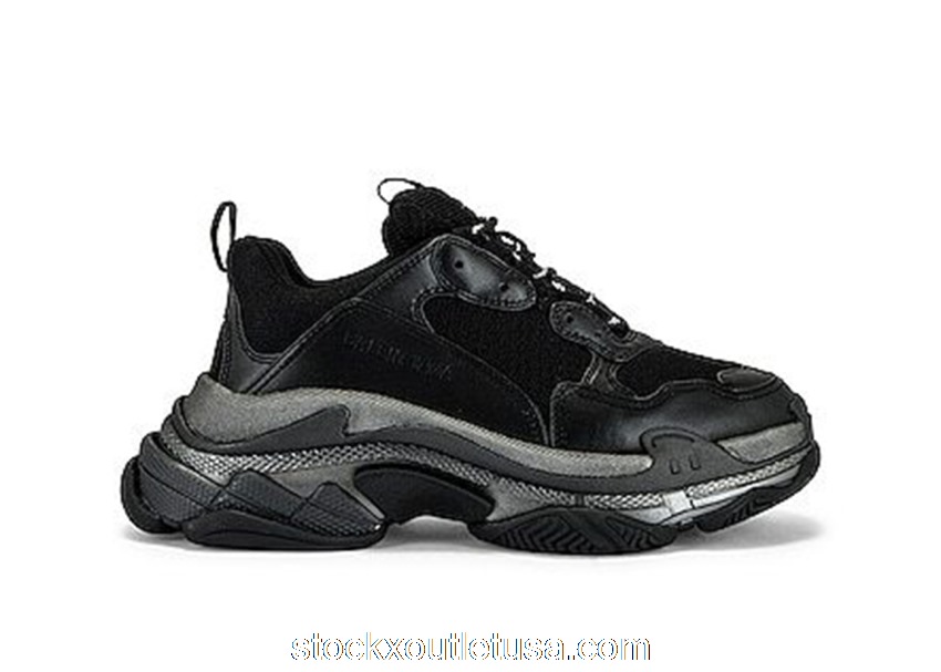 Outlet Balenciaga Triple S Black Metallic 536737W2FS21000