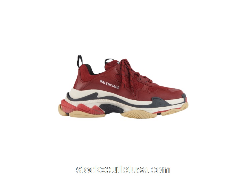 Outlet Balenciaga Triple S Burgundy Red Sole 536737W09OM5504