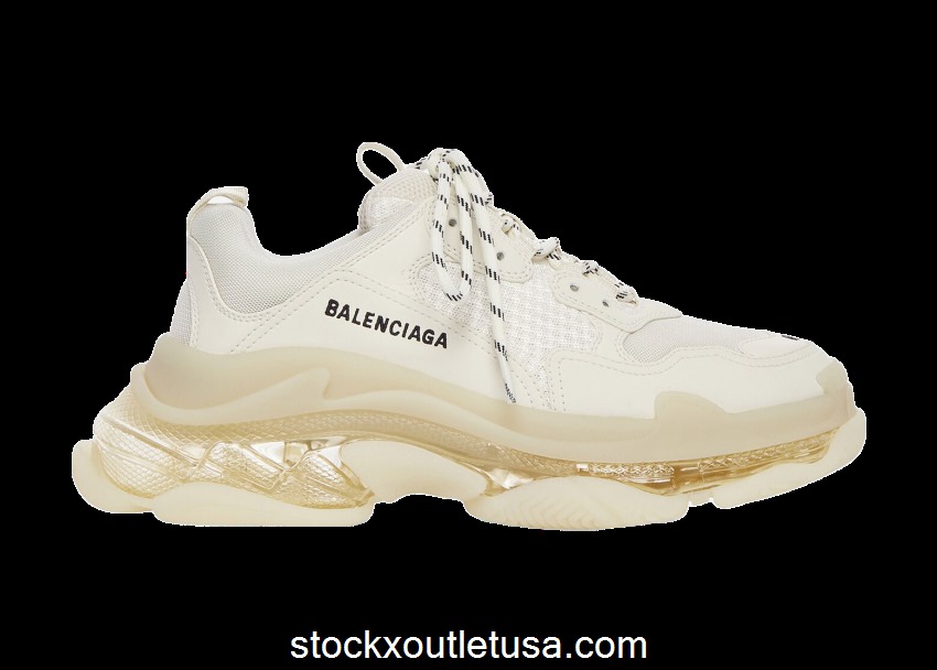 Outlet Balenciaga Triple S Clear Sole Beige 541624W2GA19100