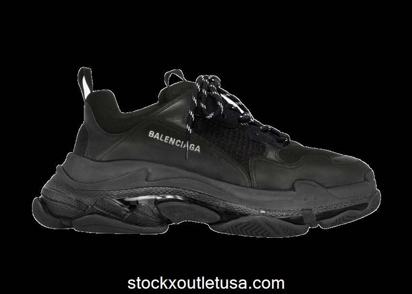 Outlet Balenciaga Triple S Clear Sole Black 541624W2FB11000