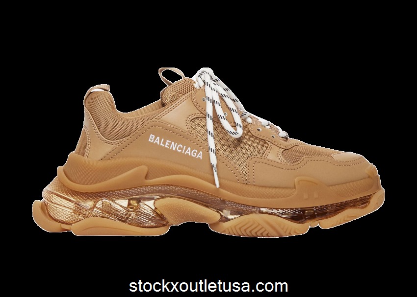 Outlet Balenciaga Triple S Clear Sole Brown 541624W2GA12706