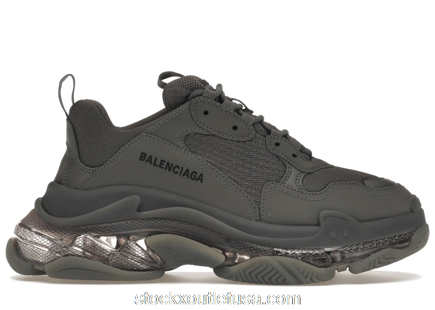 Outlet Balenciaga Triple S Clear Sole Dark Grey 541624W2GA11801