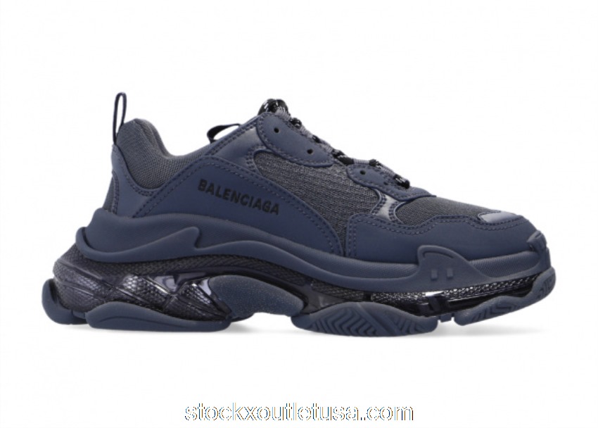 Outlet Balenciaga Triple S Clear Sole Deep Blue (W) 544351W2GA14900