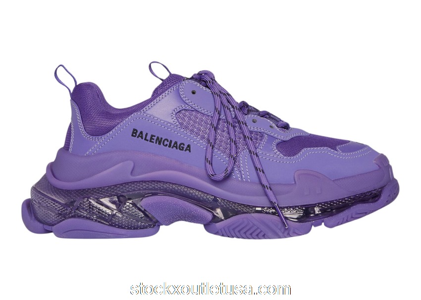 Outlet Balenciaga Triple S Clear Sole Deep Purple (W) 544351W2GA16910